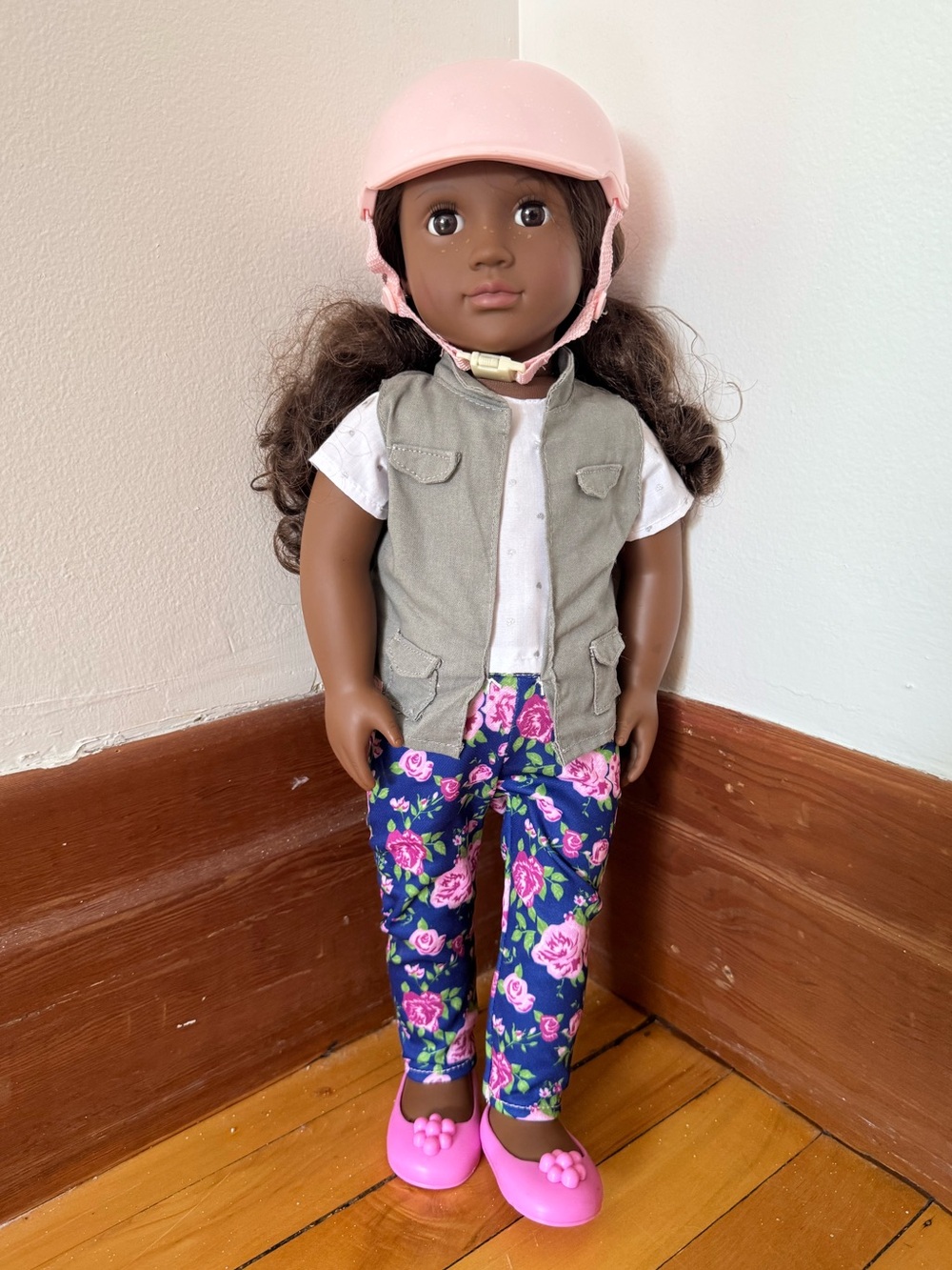 18 inches Our Generation Doll Malia with Helmet - New from Show Room